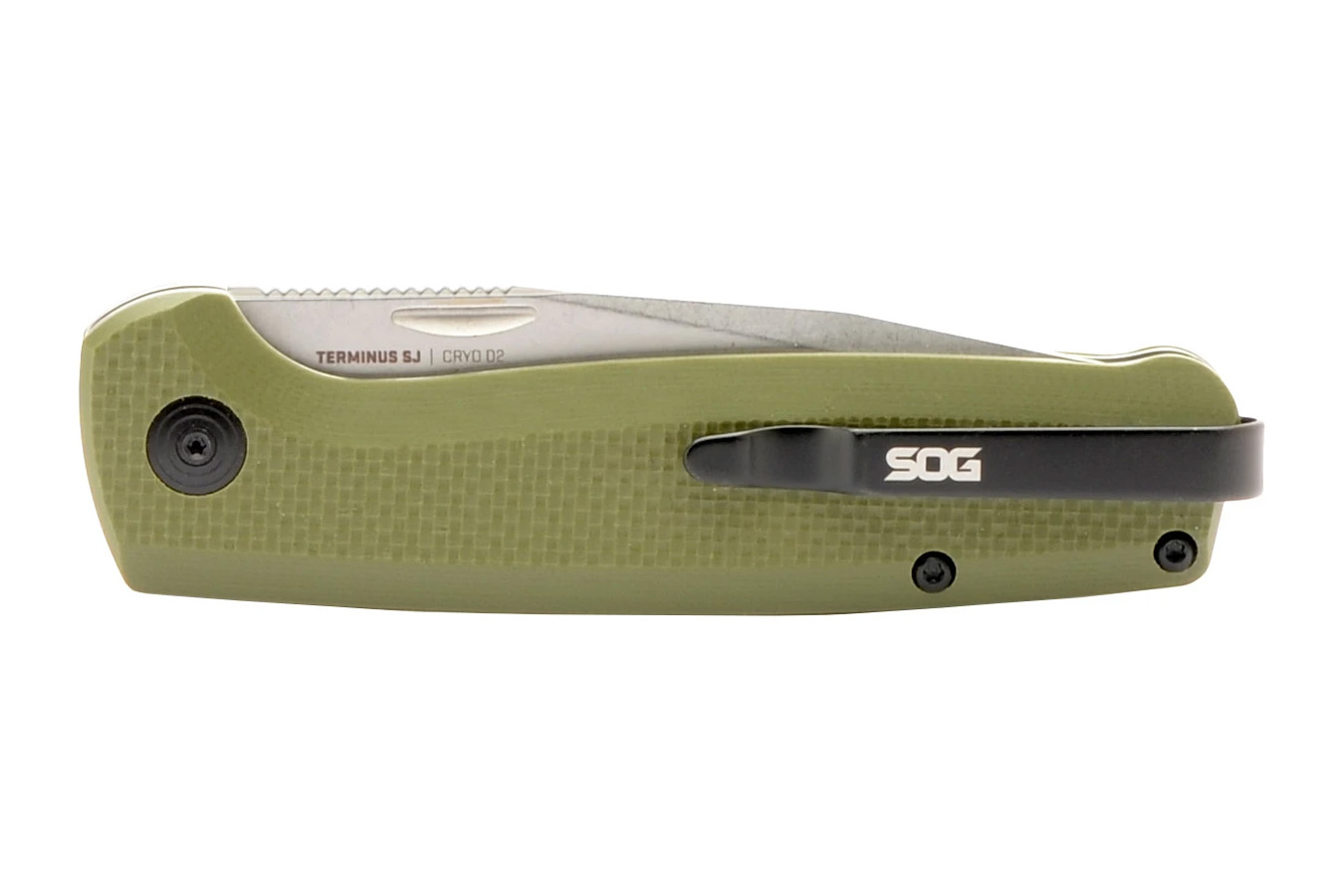 SOG SPECIALTY KNIVES Terminus SJ Folding Pocket Knife - Olive Drab Green
