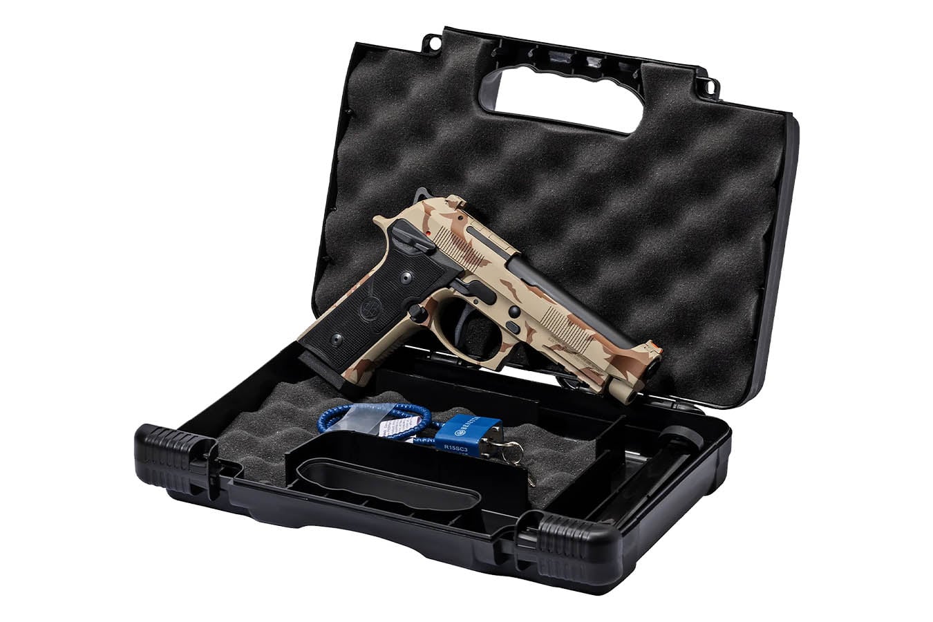 BERETTA 92XI Foreign Combat Series 9mm Semi-Auto Pistol with Desert DPM Camo Finish