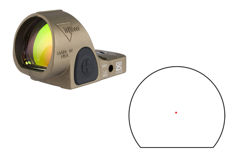 TRIJICON SRO 1.0 MOA Red Dot with Adjustable LED Coyote Brown Anodized