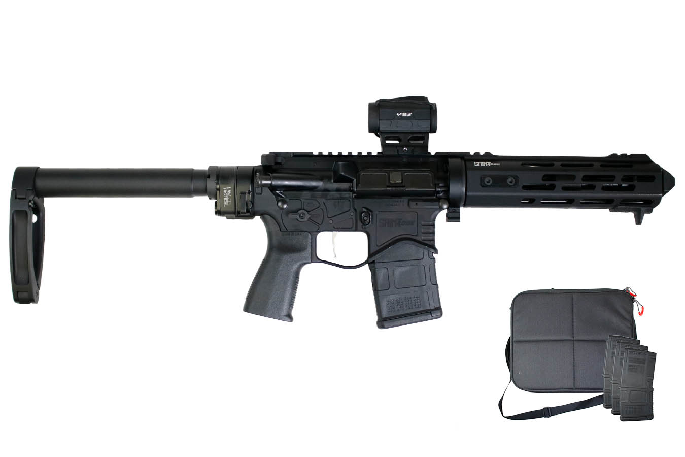 SPRINGFIELD SAINT Edge EVAC 5.56mm AR Pistol with Law Tactical Folder, Viridian Green Dot and Four Magazines