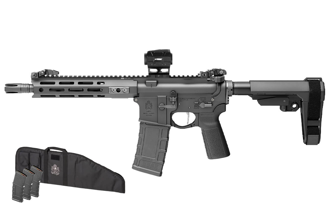 SPRINGFIELD SAINT Victor 300 Blackout Gear Pac Pistol with Viridian Green Dot, Four Mags and Range Bag