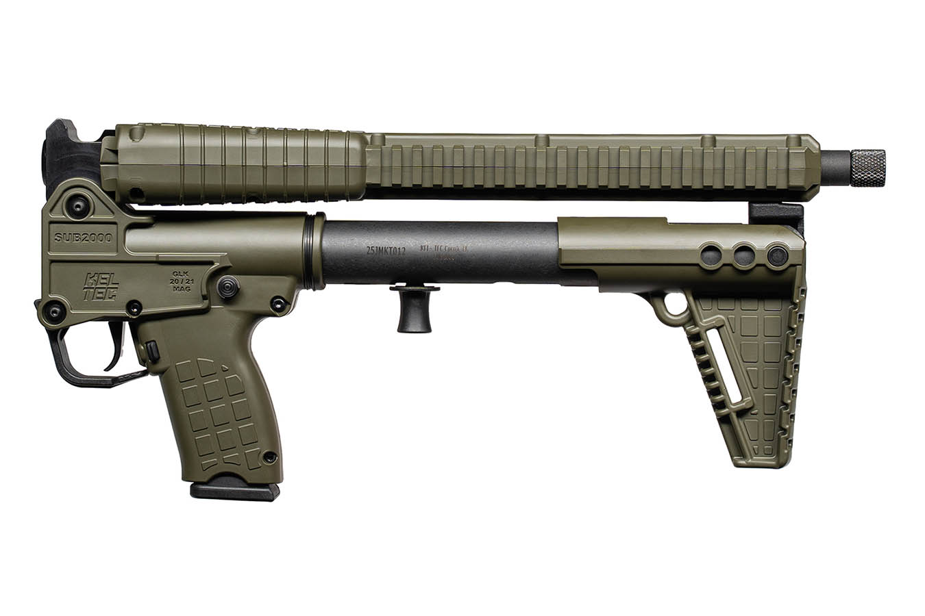 KEL-TEC SUB2000 Gen3 10mm Carbine with Green Stock and Threaded Barrel
