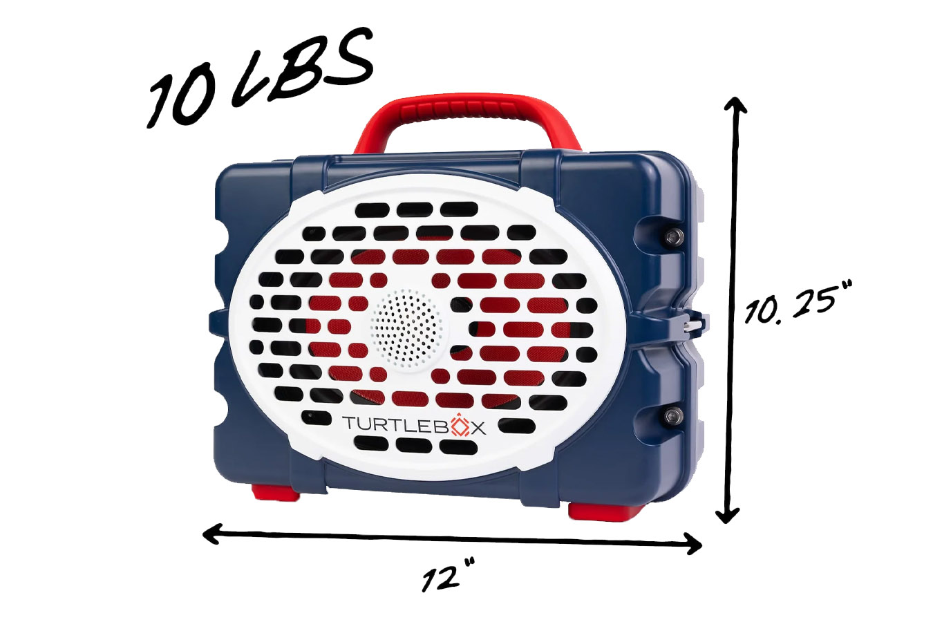 TURTLEBOX Original Gen 3 Speaker Red White and Blue