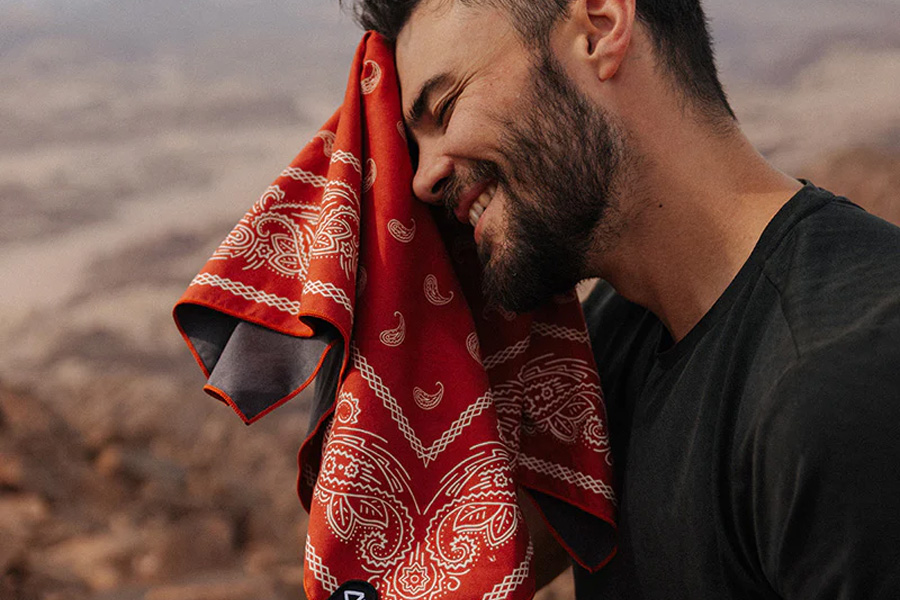 NOMADIX Bandana Towel: Paisley Red
