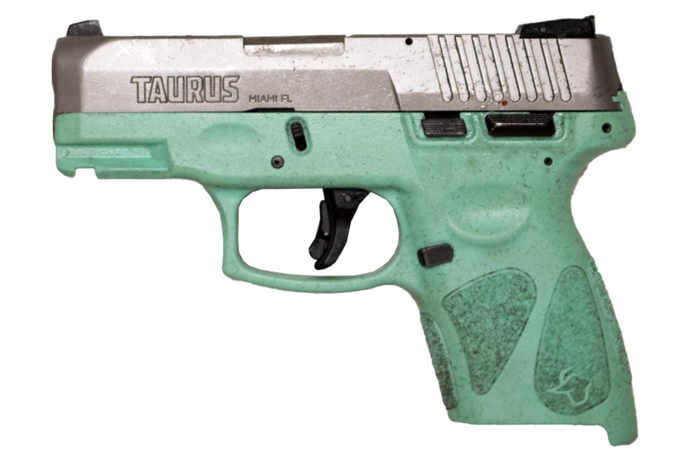 TAURUS G2S 9mm Police Trade-In Semi-Auto Pistol with Teal Frame (Magazine Not Included)