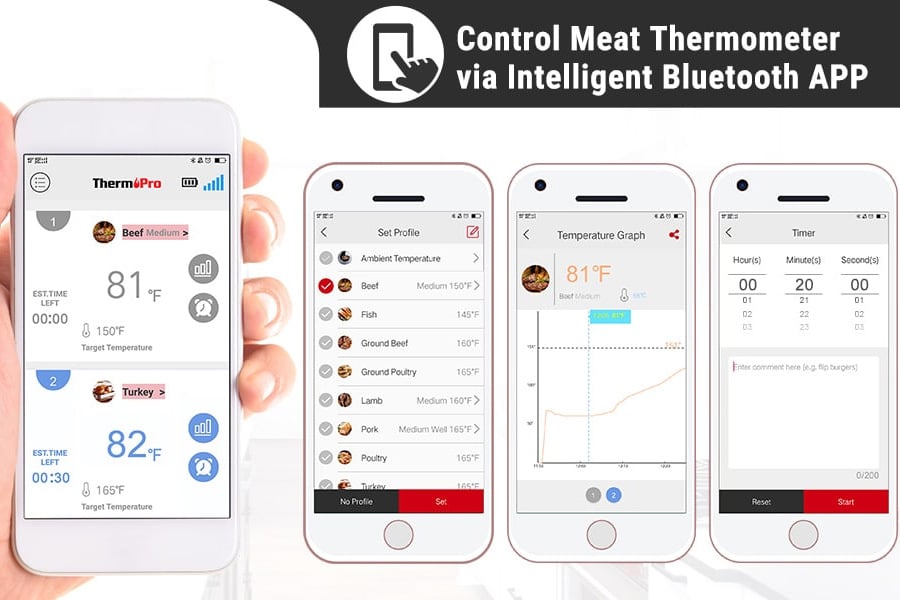 THERMOPRO Smart Bluetooth Meat Thermometer with Dual Probe