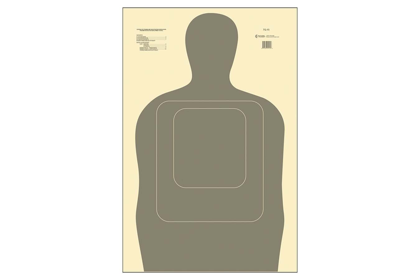 ACTION TARGETS Qualification Standard Silhouette Paper, 100/Box