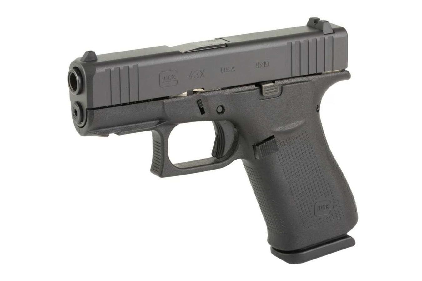 GLOCK 43X 9mm Subcompact Pistol with Front Rail/Serrated Slide