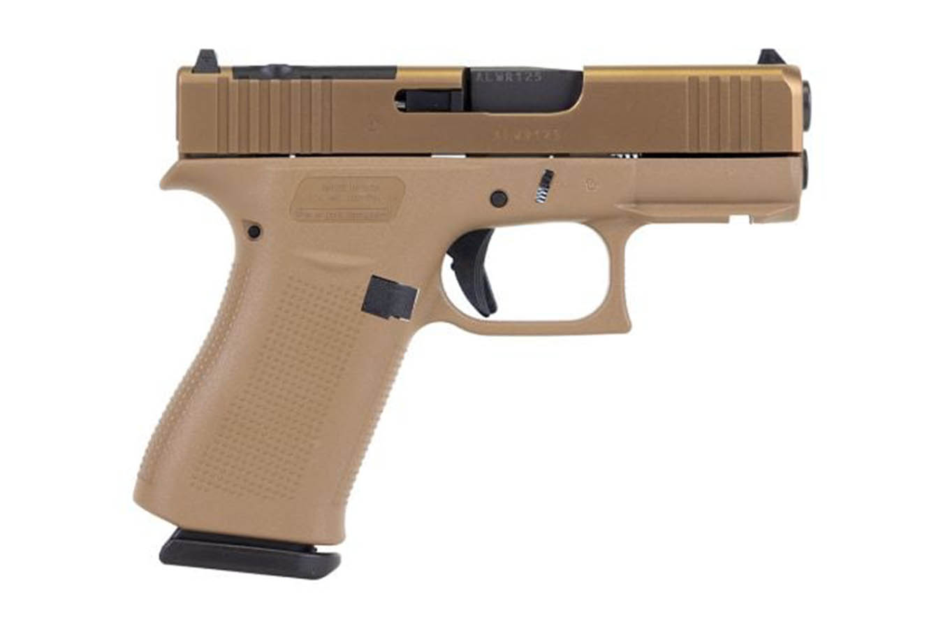 GLOCK 43X MOS 9mm Semi-Auto Pistol with Coyote Brown Slide