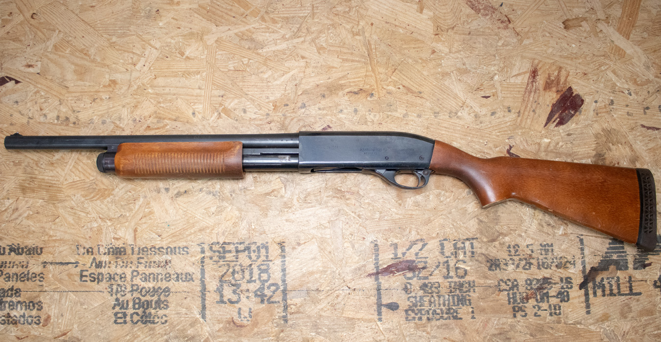 REMINGTON 870 Wingmaster 12 Gauge Police Trade-In Shotgun with Wood Stock