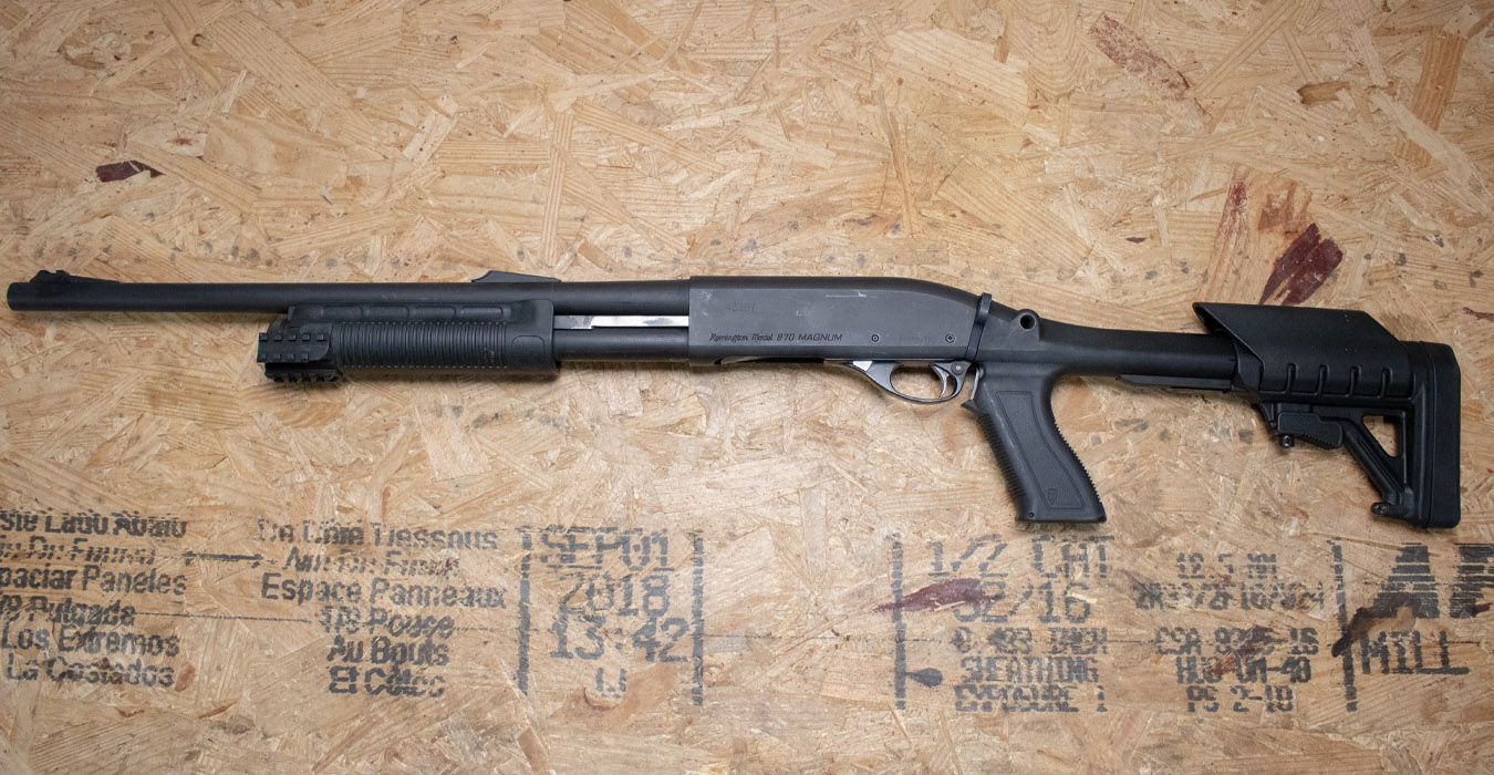 REMINGTON 870 Magnum 12 Gauge Police Trade-In Shotgun with Telescoping Stock