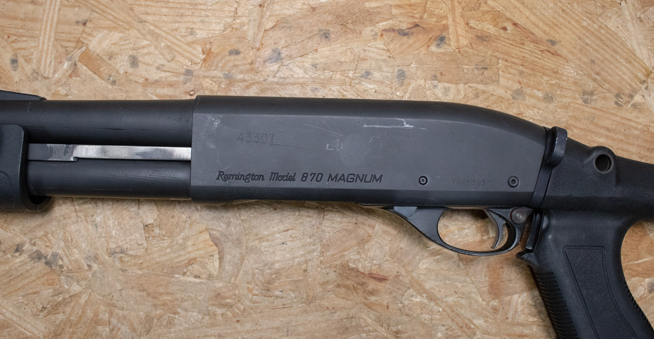 REMINGTON 870 Magnum 12 Gauge Police Trade-In Shotgun with Telescoping Stock