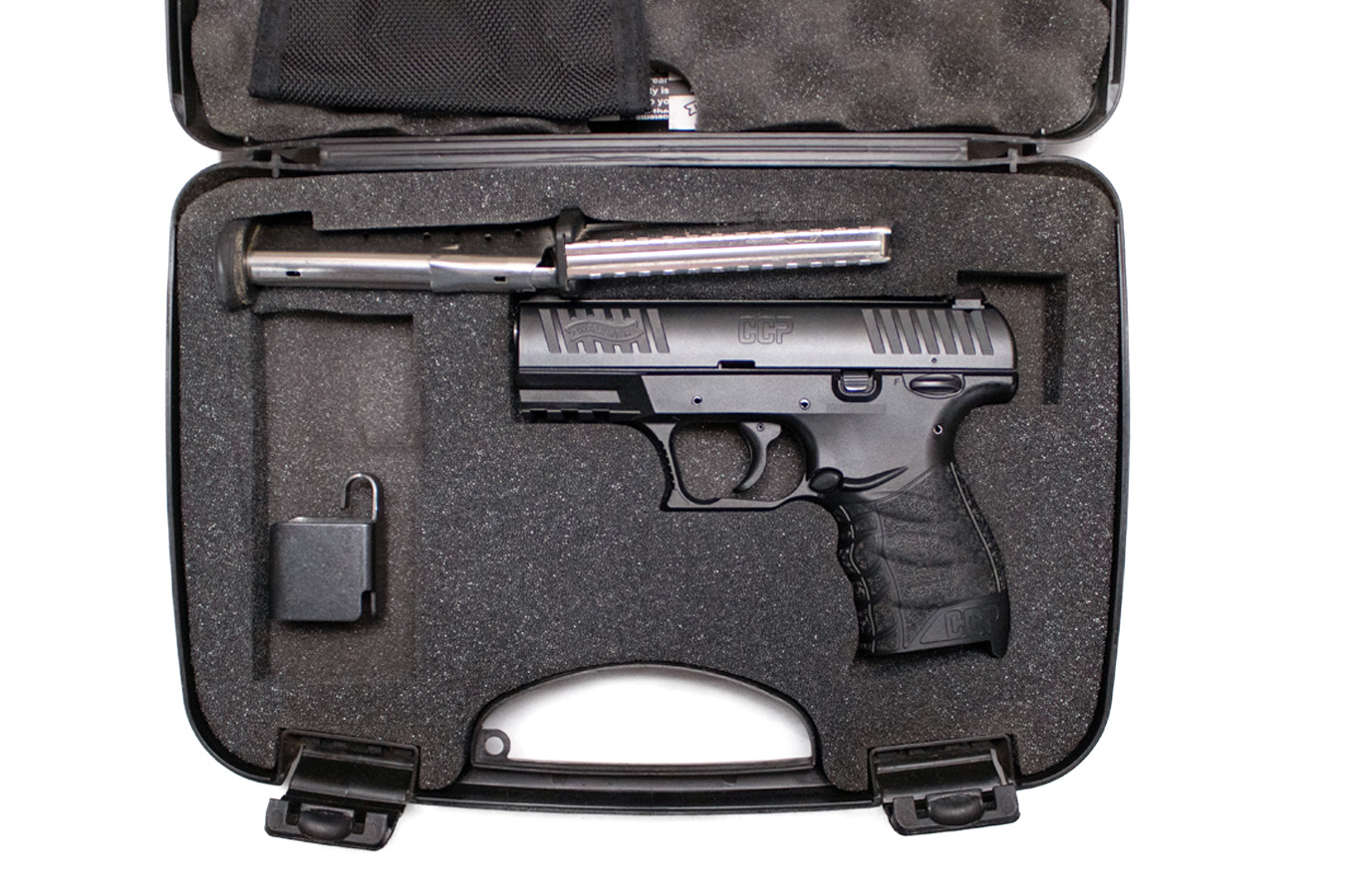 WALTHER CCP 9mm Police Trade-in Pistol with Case and Two Magazines