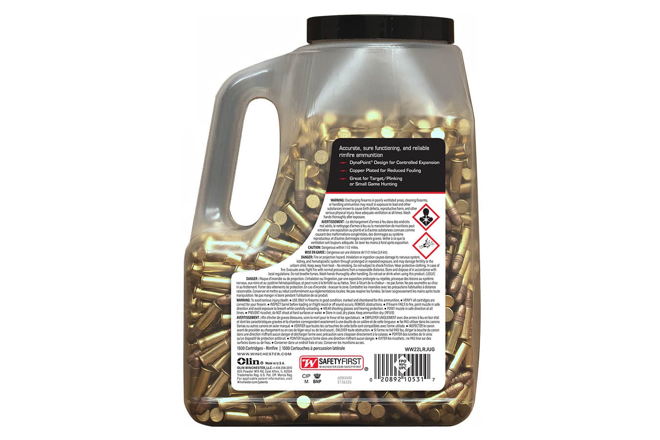 WINCHESTER AMMO 22LR 40gr CP Wildcat 1500/Jug