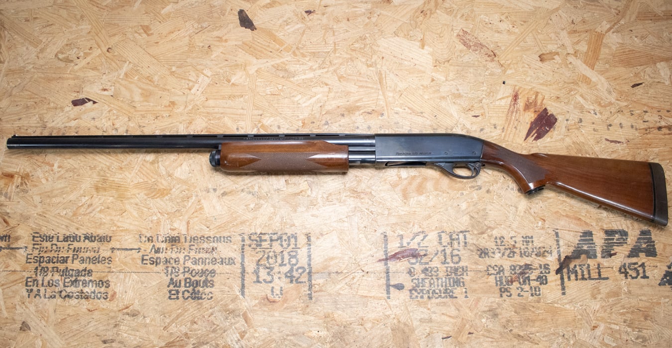 REMINGTON 870 Wingmaster Magnum 12 Gauge Police Trade-In Shotgun with Ribbed Barrel