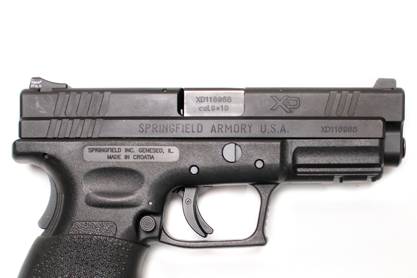 SPRINGFIELD XD-9 9mm Used Police Trade-In Pistol with Two Magazines