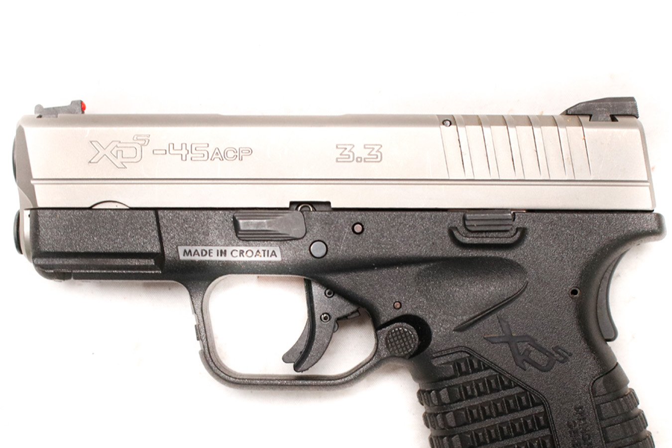 SPRINGFIELD XDS 45 ACP Police Trade-In Pistol with Stainless Slide