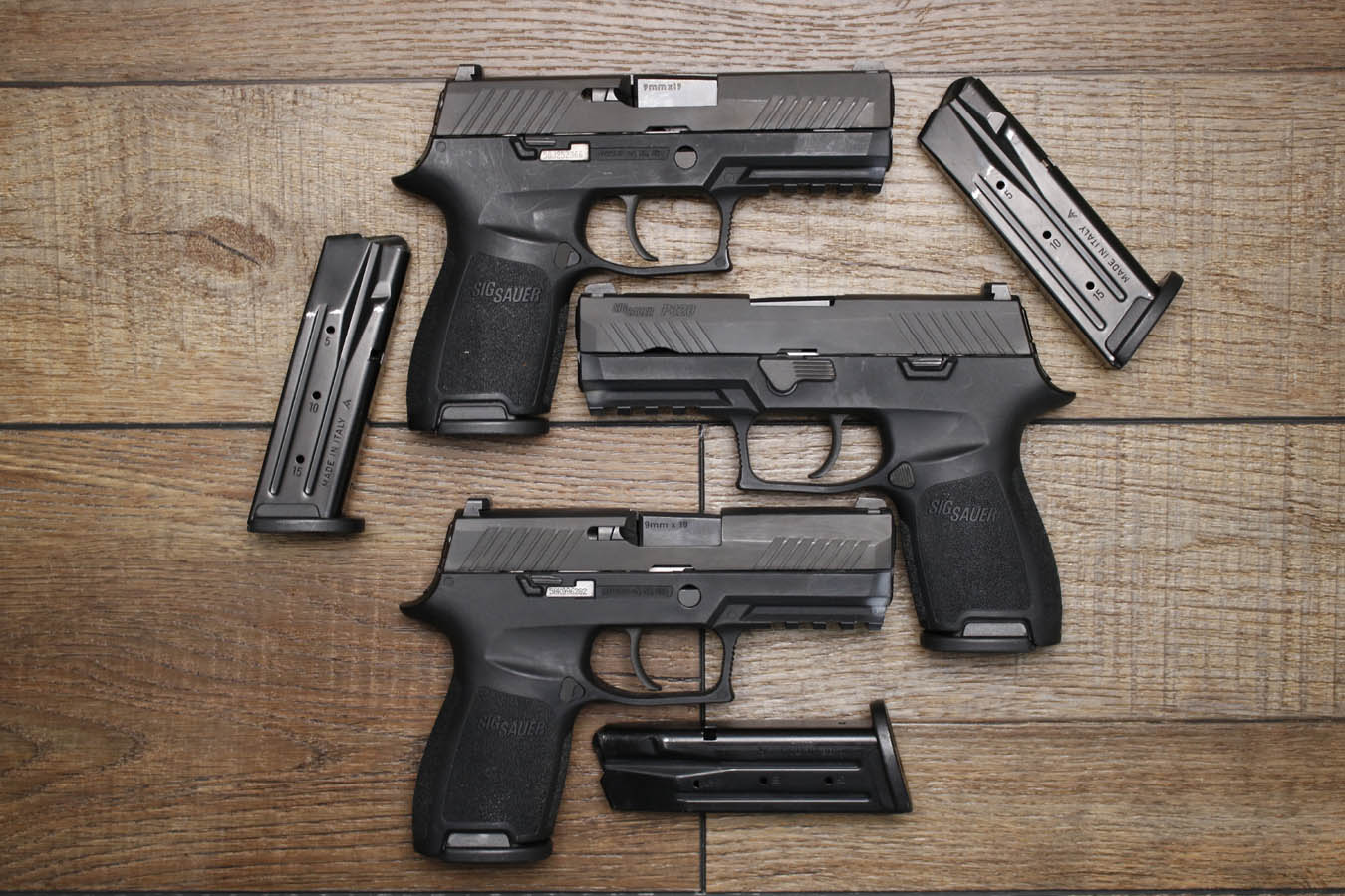 SIG SAUER P320 Compact 9mm Police Trade-In Pistols with Night Sights (Good Condition)