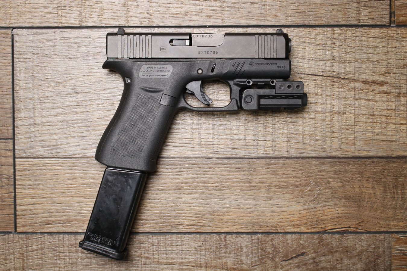 GLOCK 43X 9mm Police Trade-In Pistol with Laser