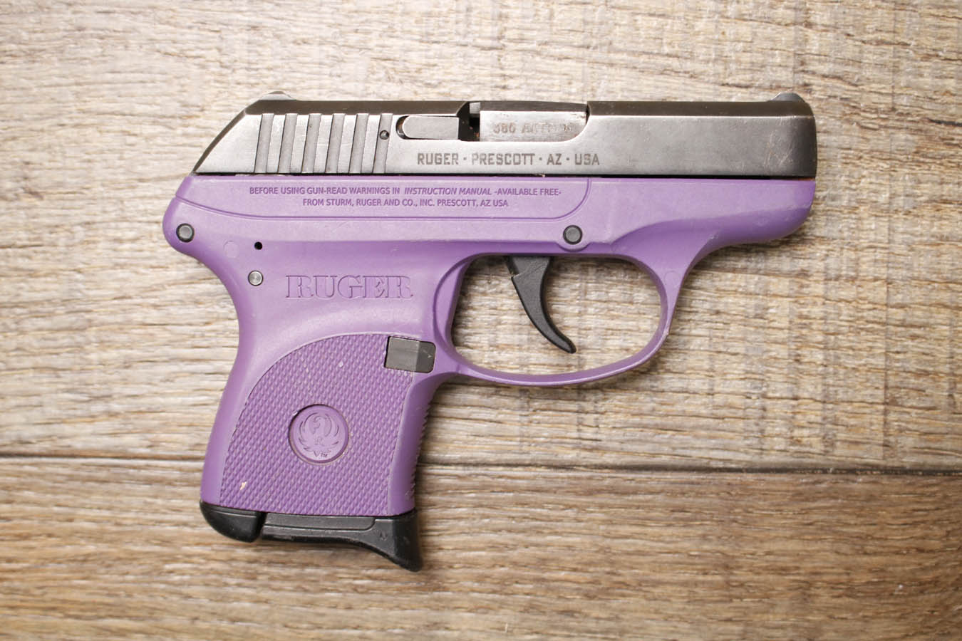 RUGER LCP 380 ACP Police Trade-In Pistol with Lady Lilac Frame