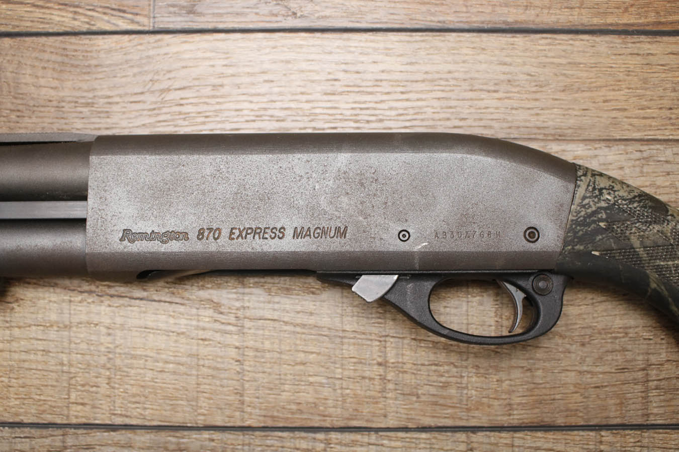 REMINGTON 870 Express Magnum 12GA Police Trade-In Shotgun with Camo Stock
