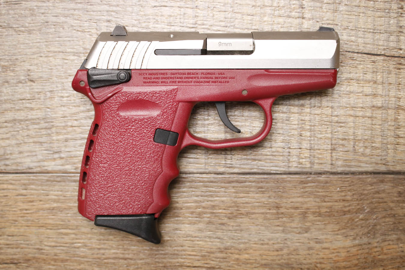 SCCY CPX-1 9mm Police Trade-In Pistol with Crimson Red Frame