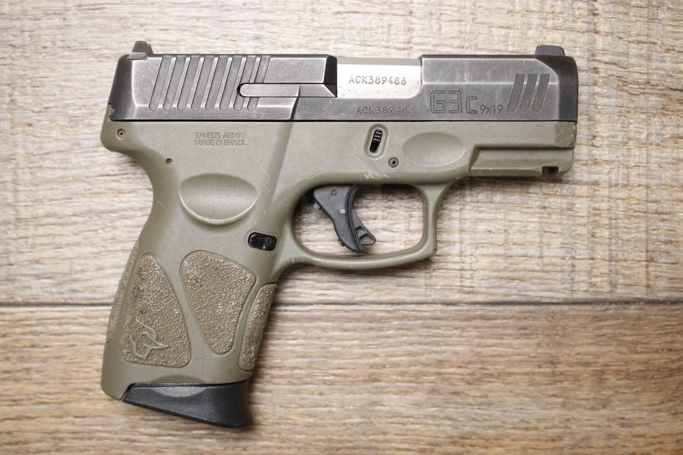 TAURUS G3C 9mm Police Trade-In Pistol with OD Green Frame