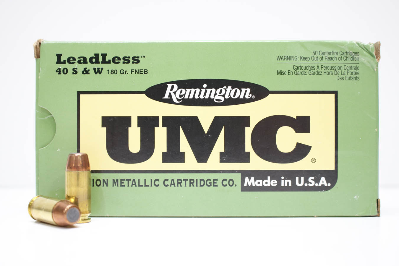 REMINGTON 40 S&W 180 gr FNEB Leadless UMC Police Trade Ammo 50/Box