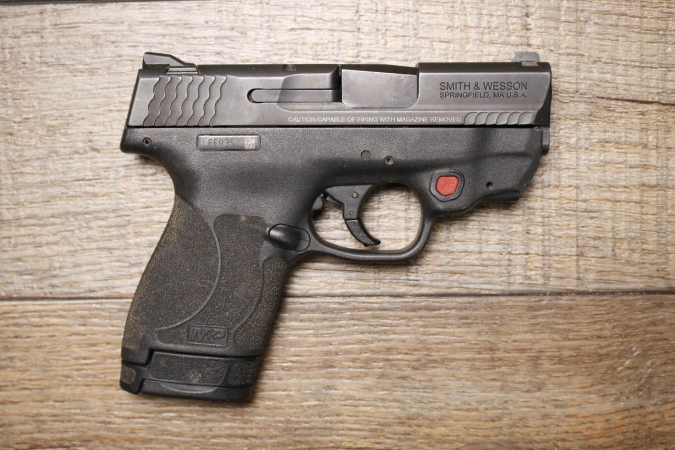 SMITH AND WESSON M&P40 Shield M2.0 40 S&W Police Trade-In Pistol with Crimson Trace Laser
