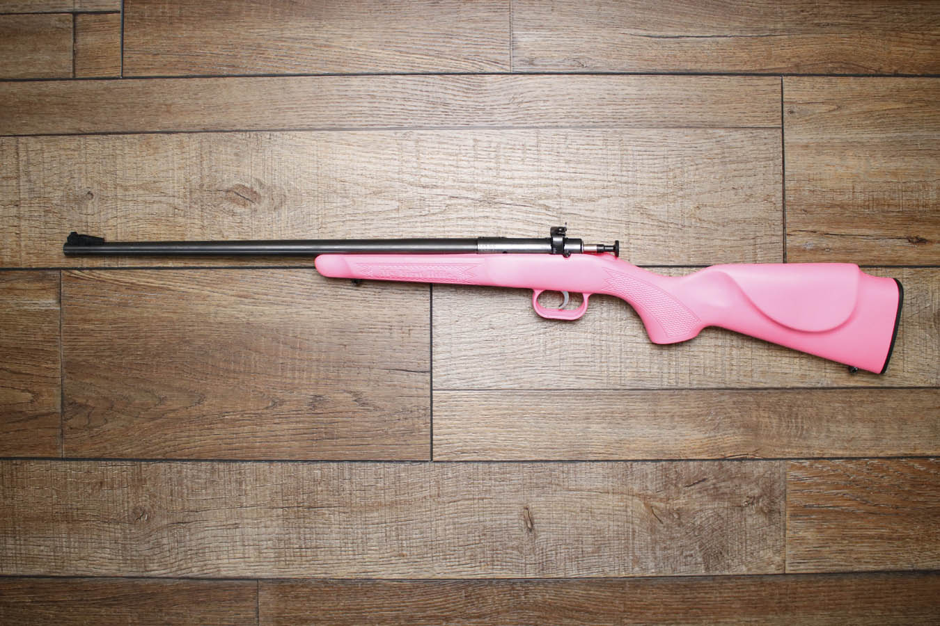 KSA Crickett 22 S,L,LR Police Trade-In Rifle with Pink Stock