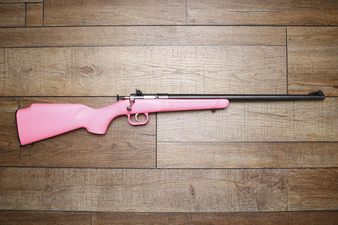 KSA Crickett 22 S,L,LR Police Trade-In Rifle with Pink Stock