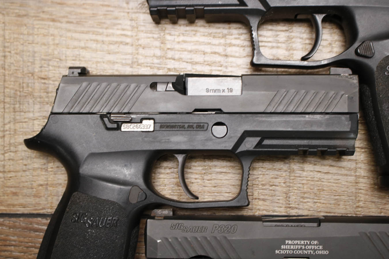 SIG SAUER P320 Carry 9mm Police Trade-In Pistol with Scioto County Sheriffs Office Markings (Fair Condition)
