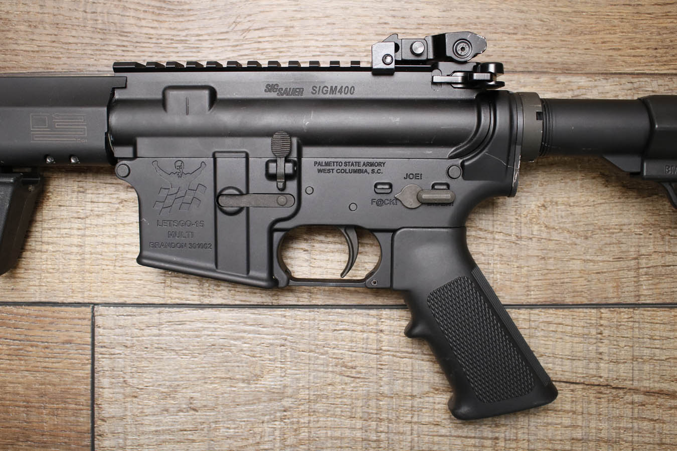 PALMETTO STATE ARMORY Letsgo-15 5.56mm Police Trade-In Limited Joe Biden Lets Go Brandon AR Pistol with SIG M400 Upper