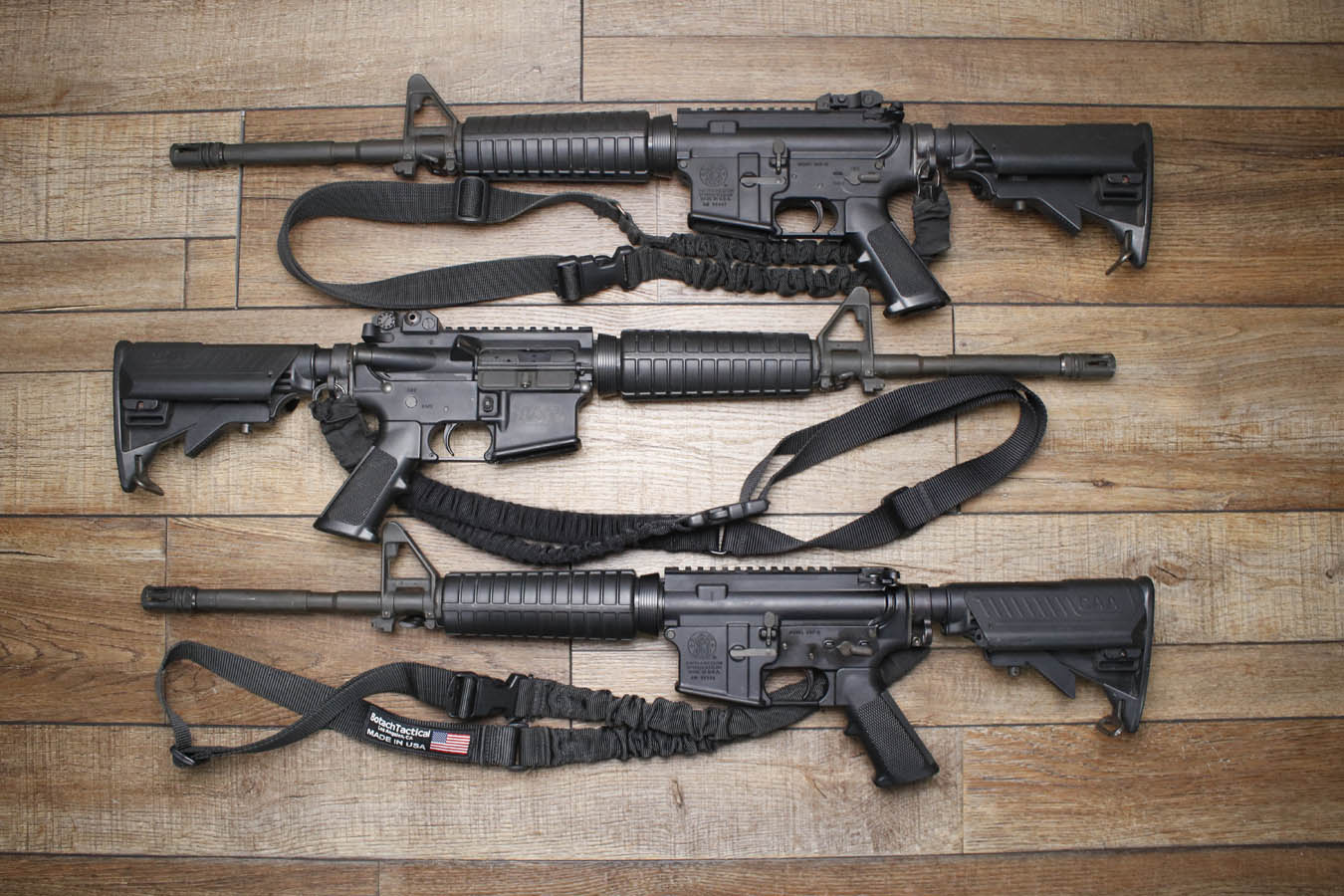 SMITH AND WESSON M&P-15 5.56mm Police Trade-In Rifles with A2 Handguard and CAA Stock (No Magazine)
