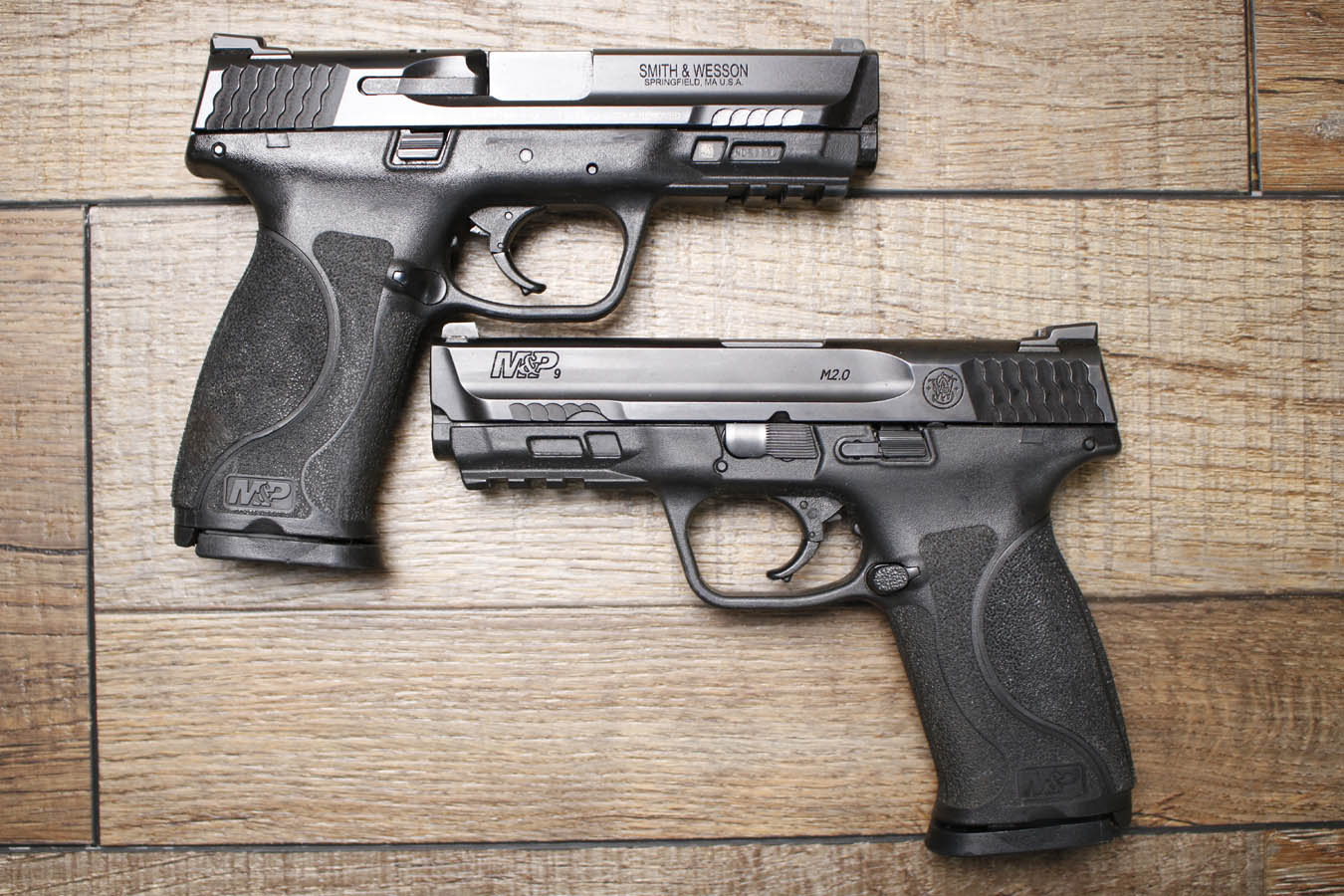 SMITH AND WESSON M&P9 M2.0 9mm Full-Size Police Trade-in Pistols with South Bend Police Department Markings