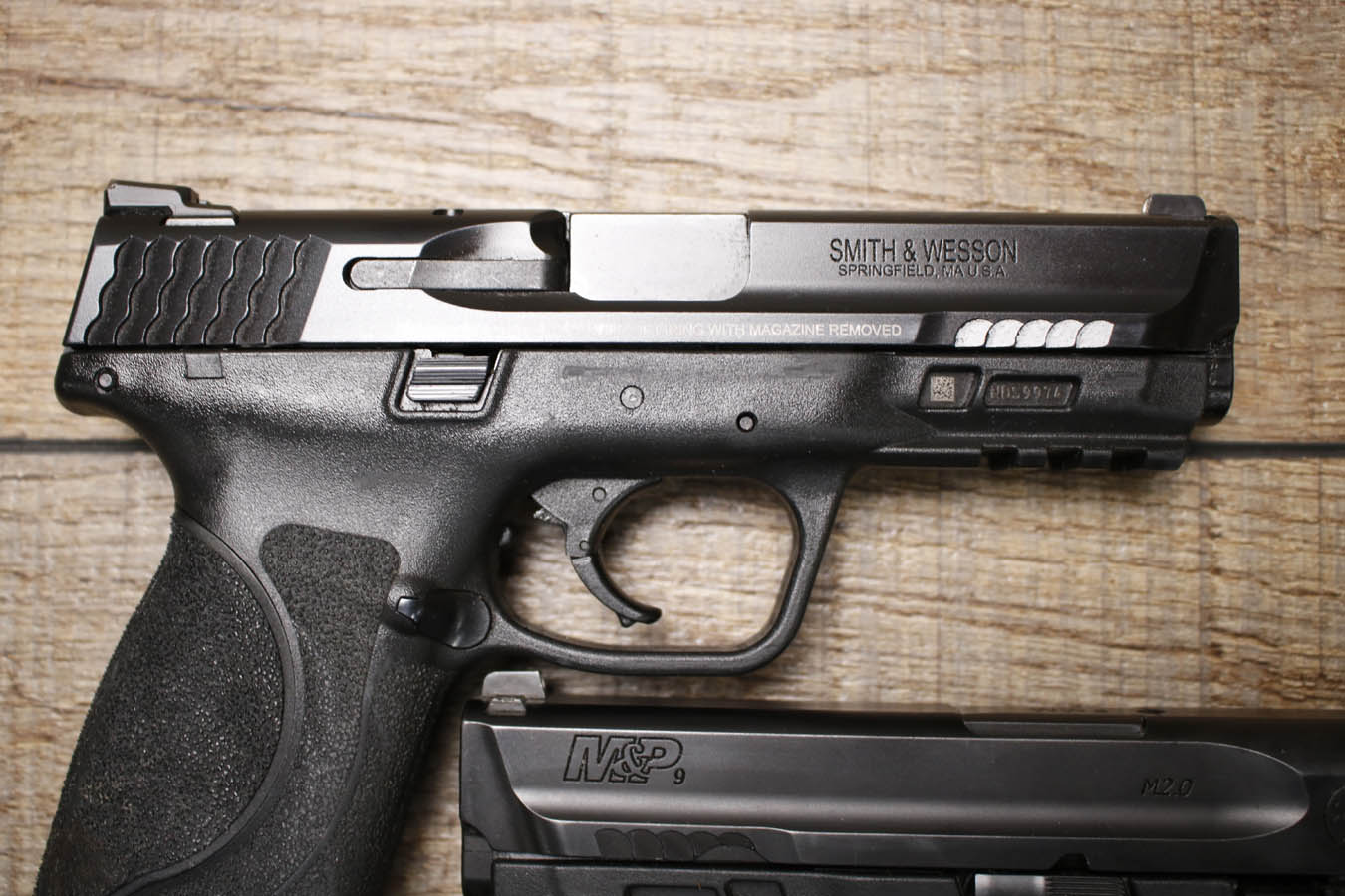 SMITH AND WESSON M&P9 M2.0 9mm Full-Size Police Trade-in Pistols with South Bend Police Department Markings