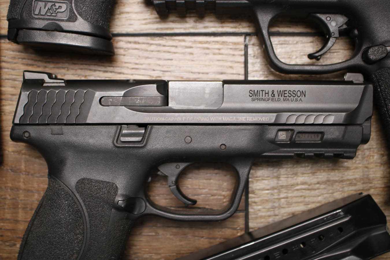 SMITH AND WESSON M&P9 M2.0 9mm Police Trade-in Pistols with South Bend IN Police Department Markings