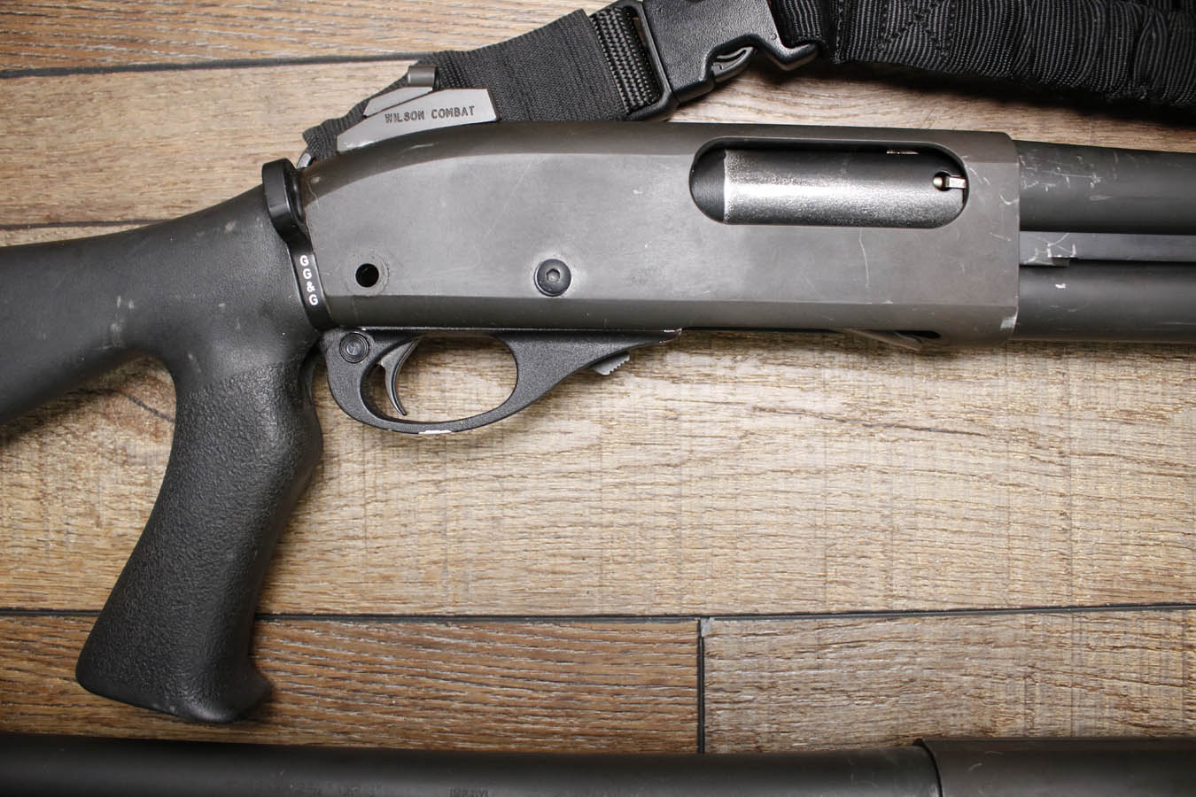 REMINGTON 870 Police Magnum 12 Gauge Police Trade-In Pump Shotgun with SureFire Forend and Wilson Combat Sights