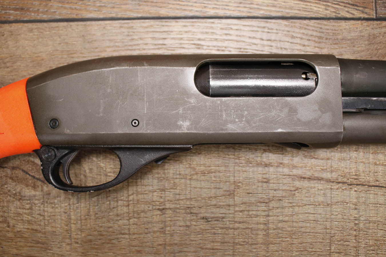 REMINGTON 870 Police Magnum 12GA Police Trade-In Shotgun with Less Le Orange Furniture and Extended Tube Mag