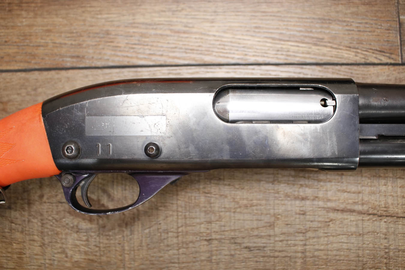 REMINGTON 870 Wingmaster 12GA Police Trade-In Shotgun with Less Lethal Orange Stock