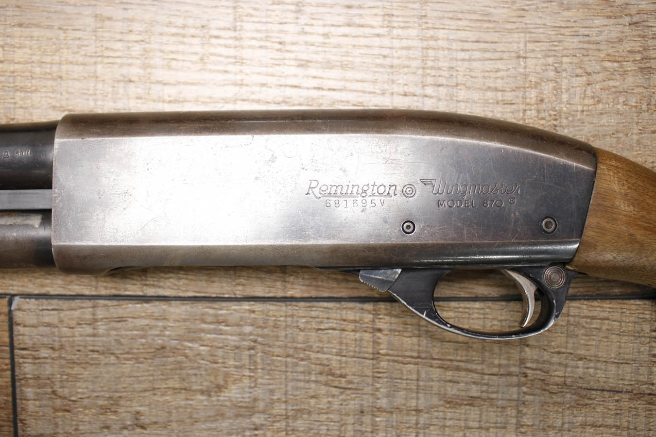 REMINGTON 870 Wingmaster 12GA Police Trade-In Shotgun with Wood Stock