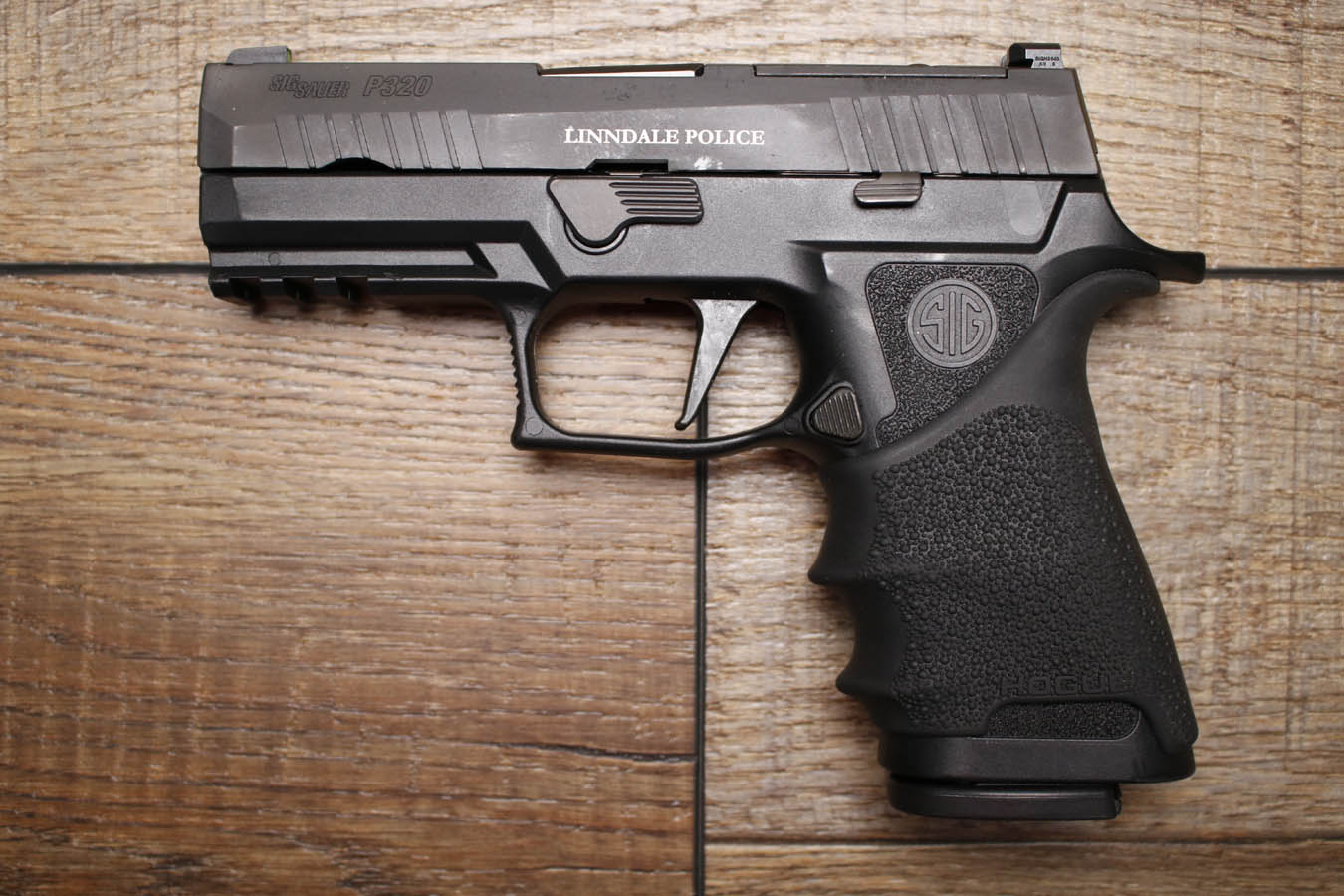 SIG SAUER P320 X Carry 9mm Optic Ready Police Trade-In Pistol with Night Sights and Linndale PD Engraving