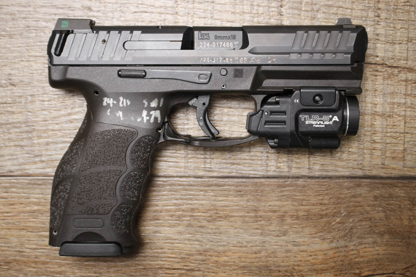 HK VP9 9mm Police Trade-In Pistol with Streamlight TLR-8 A and 3 Magazines