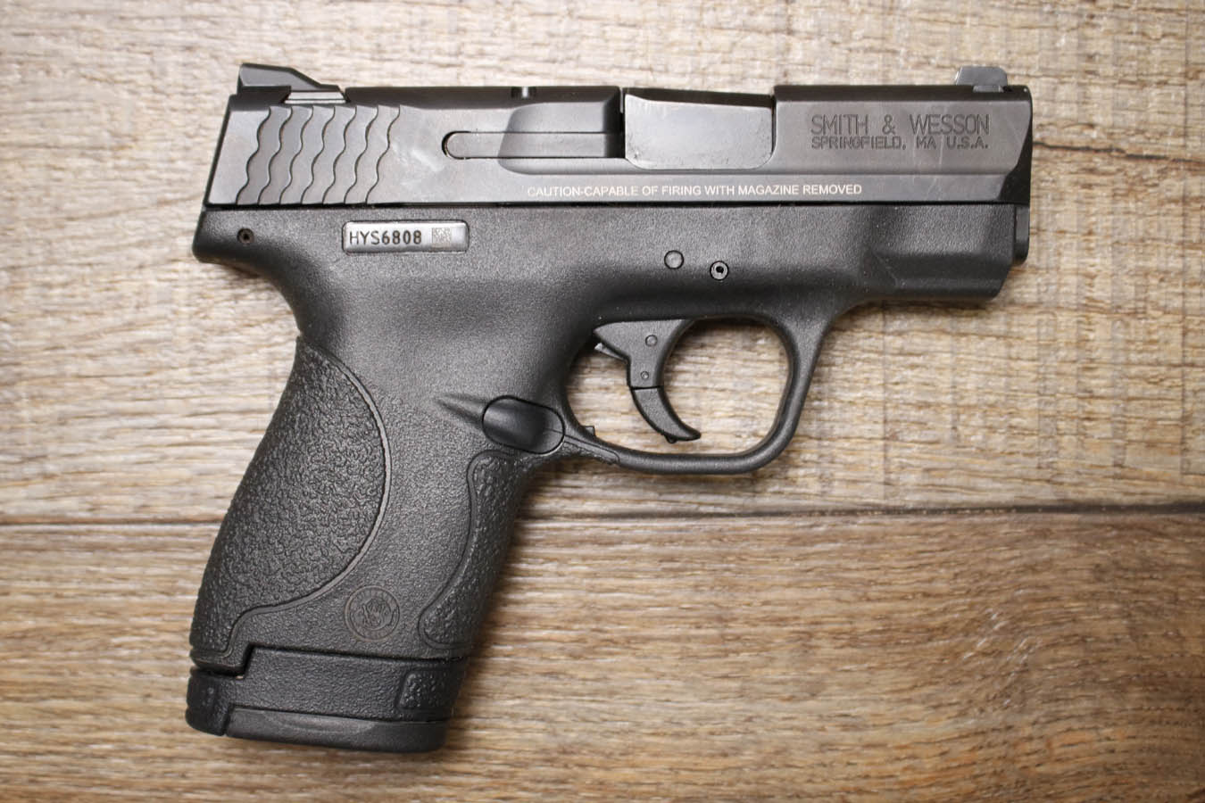 SMITH AND WESSON M&P9 Shield 9mm Police Trade-In Pistol with Three Magazines