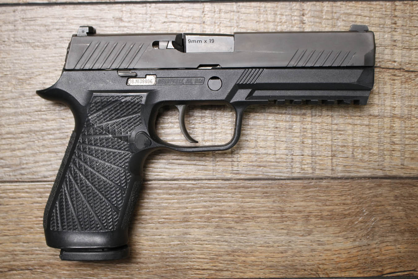 SIG SAUER P320 9mm Police Trade-In Pistol with Wilson Combat Frame and Youngstown Ohio PD Logo