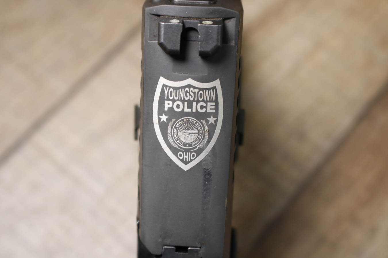 SIG SAUER P320 9mm Police Trade-In Pistol with Wilson Combat Frame and Youngstown Ohio PD Logo