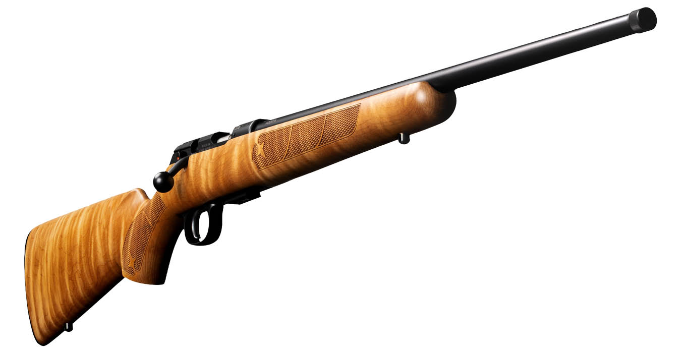 CZ 457 American 22LR Bolt-Action Rifle with AAAA Maple Stock and Threaded Barrel