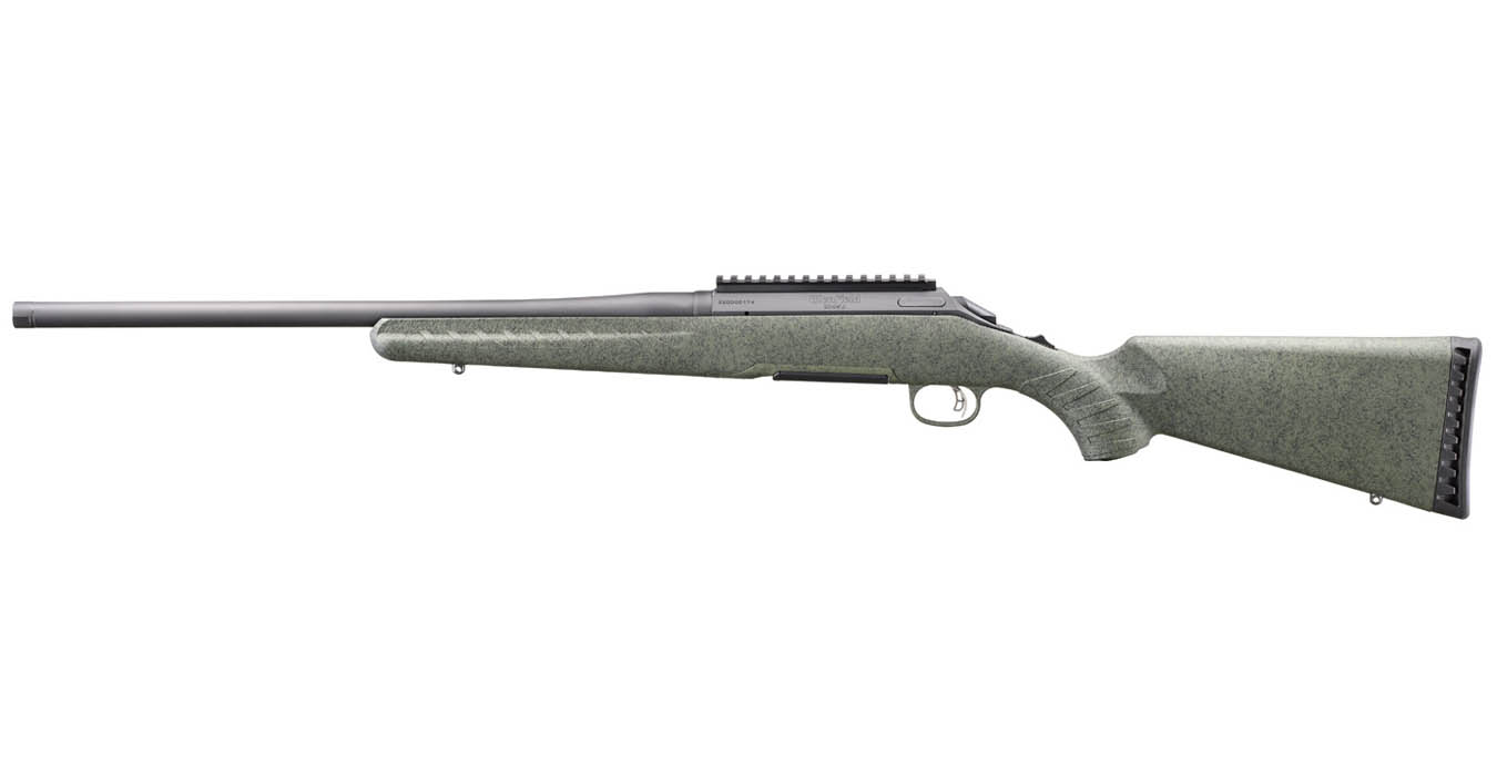 GLENFIELD Model A 308 Win Bolt-Action Rifle with Moss Green Splatter Stock and Threaded Barrel