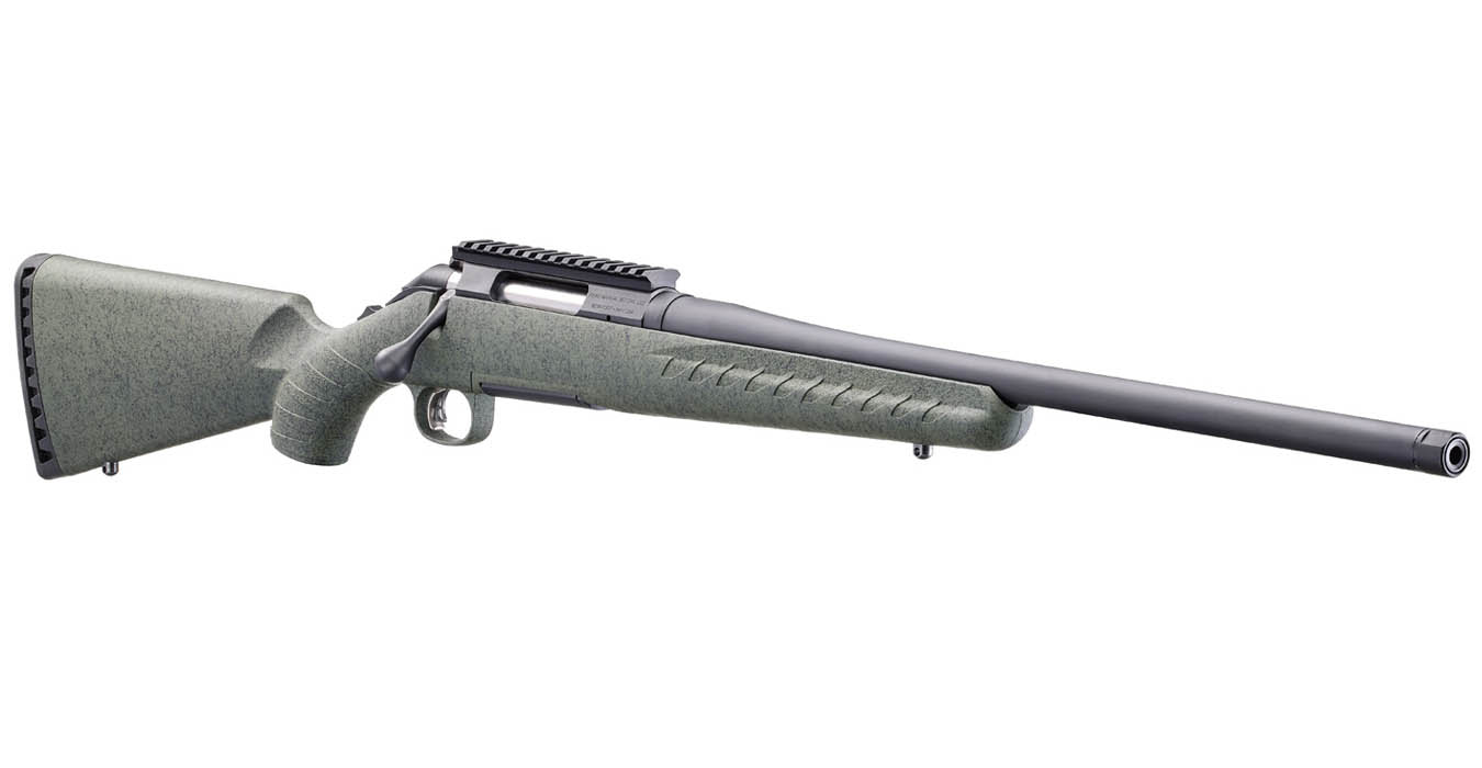 GLENFIELD Model A 308 Win Bolt-Action Rifle with Moss Green Splatter Stock and Threaded Barrel