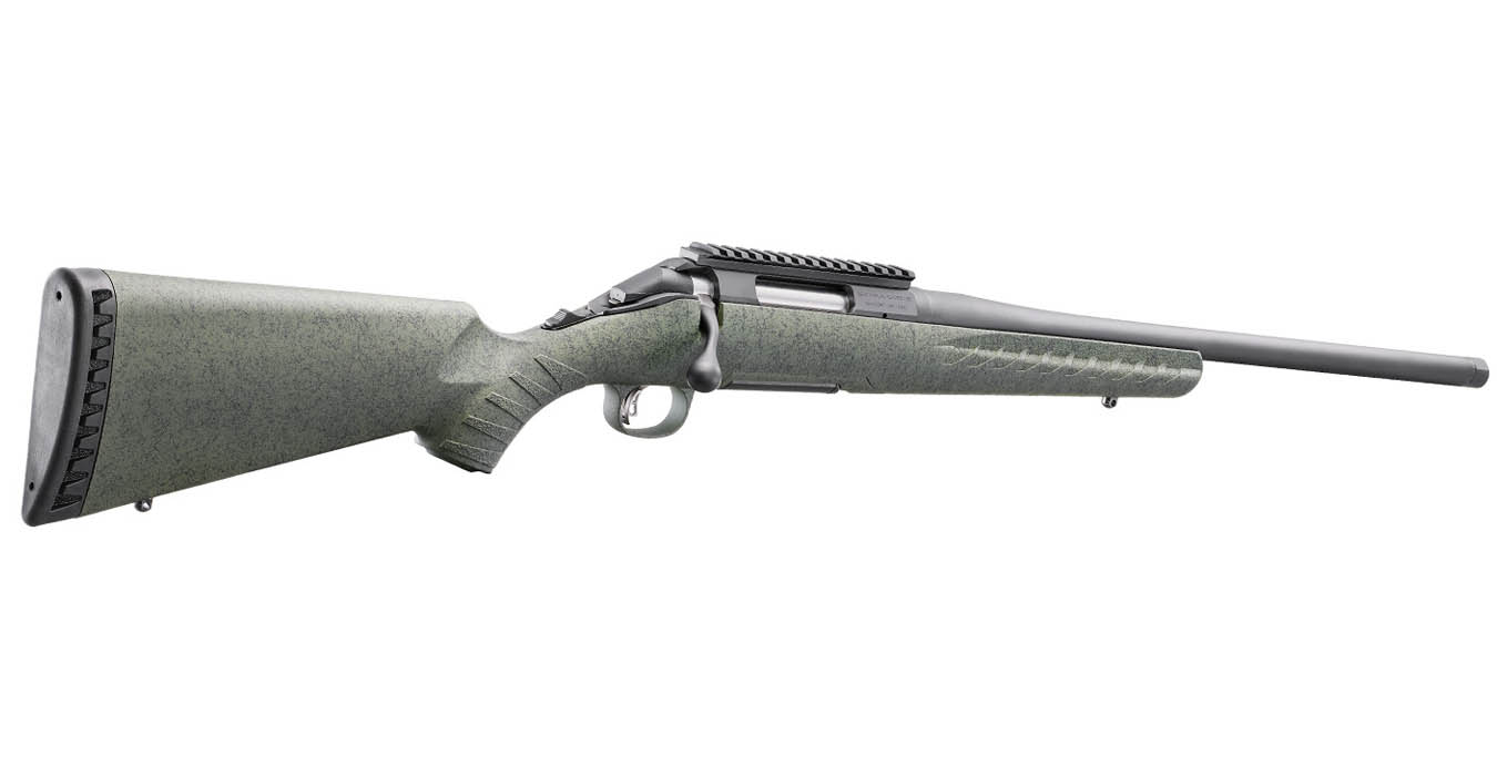 GLENFIELD Model A 308 Win Bolt-Action Rifle with Moss Green Splatter Stock and Threaded Barrel